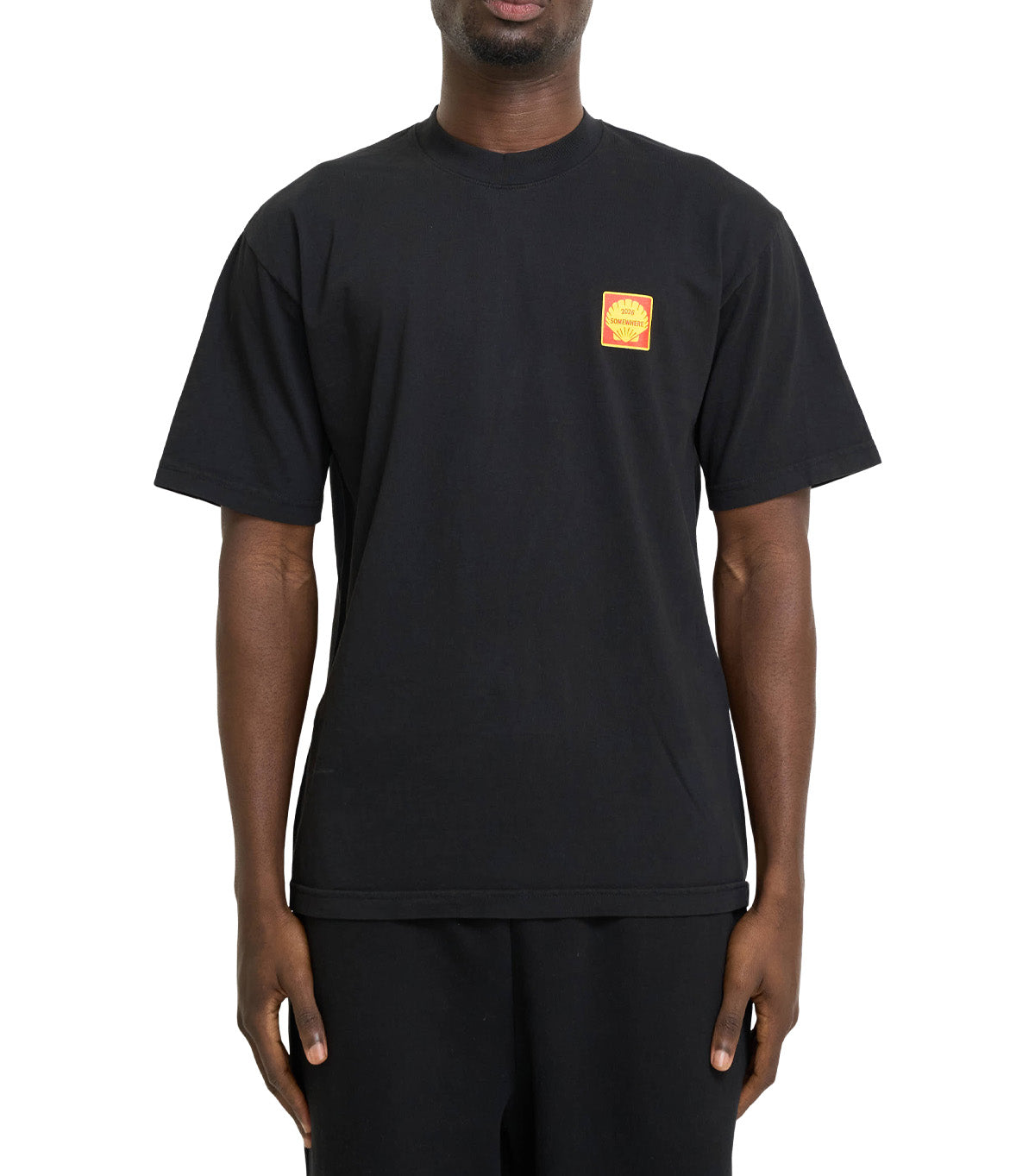 SOMEWHERE Shell T-Shirt Black