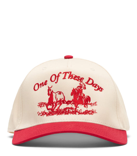One Of These Days Just For A Moment 5 Panel Hat Red Natural