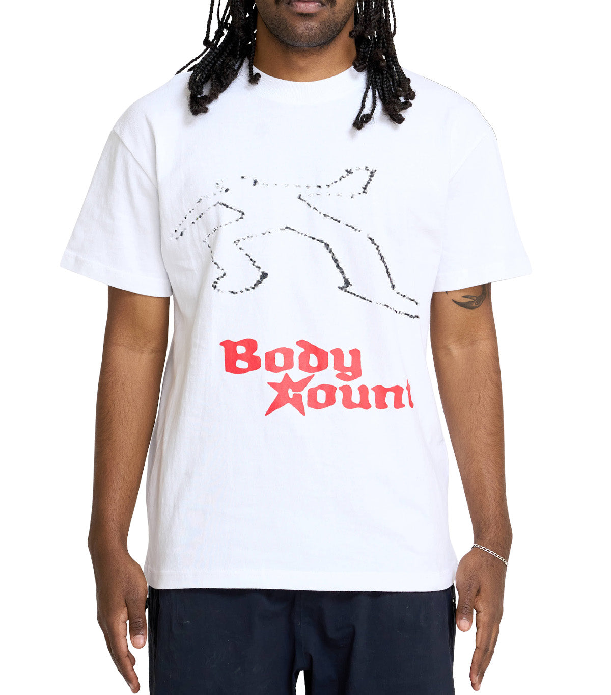 Carpet Company Chalk Outline T-Shirt White