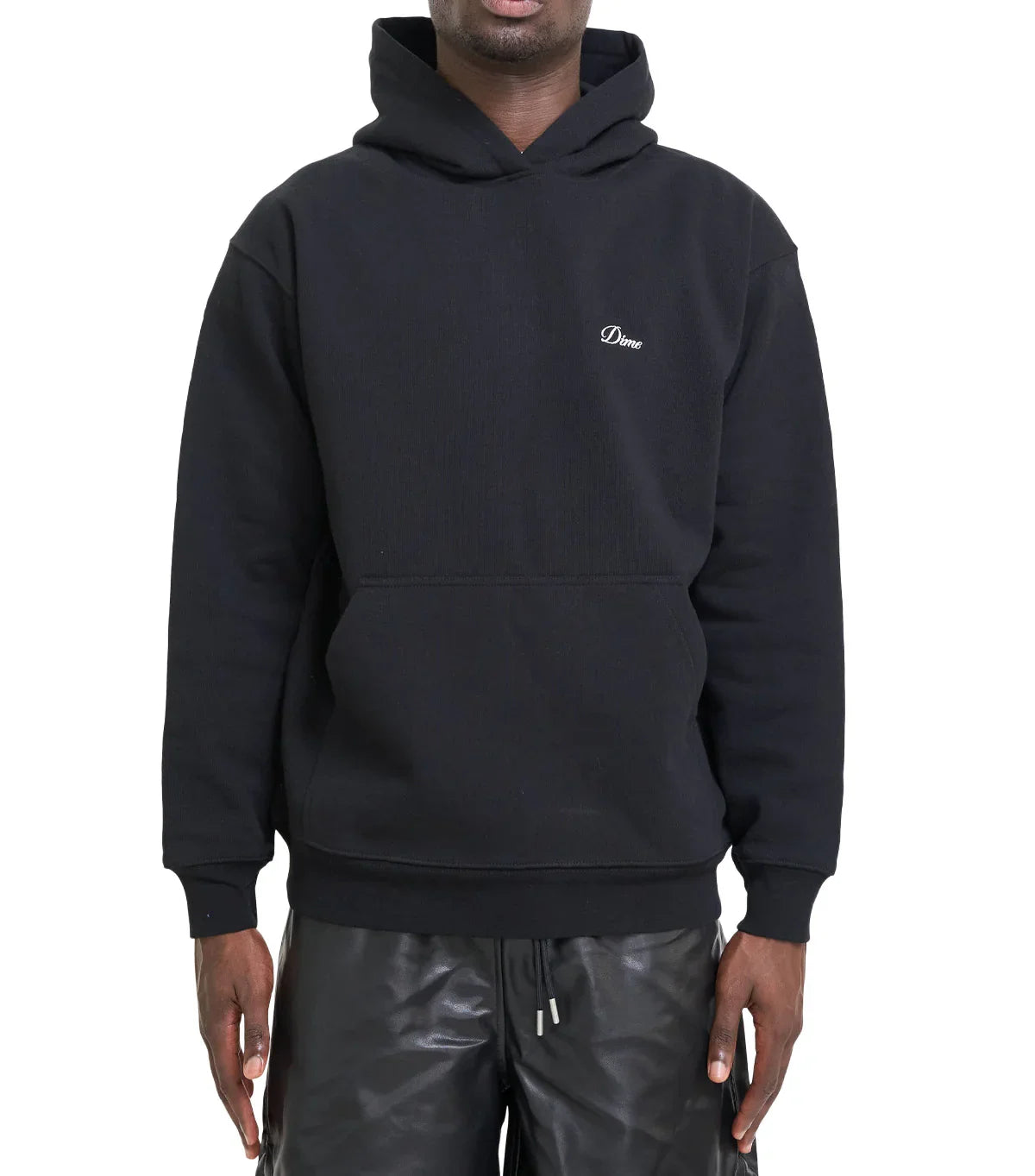 Dime Cursive Small Logo Hoodie Black