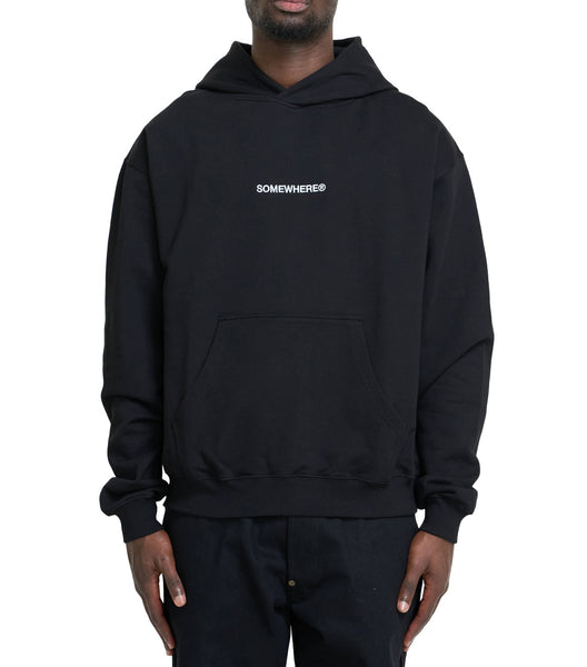 SOMEWHERE Original Logo Hoodie Black