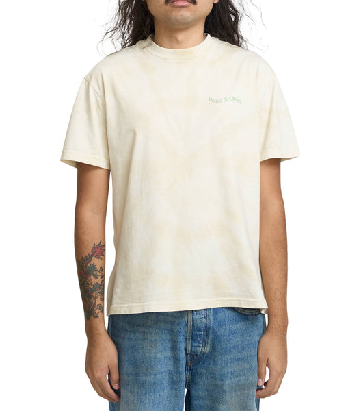 Museum of Peace & Quiet Wordmark Tye Dye T-Shirt Bone