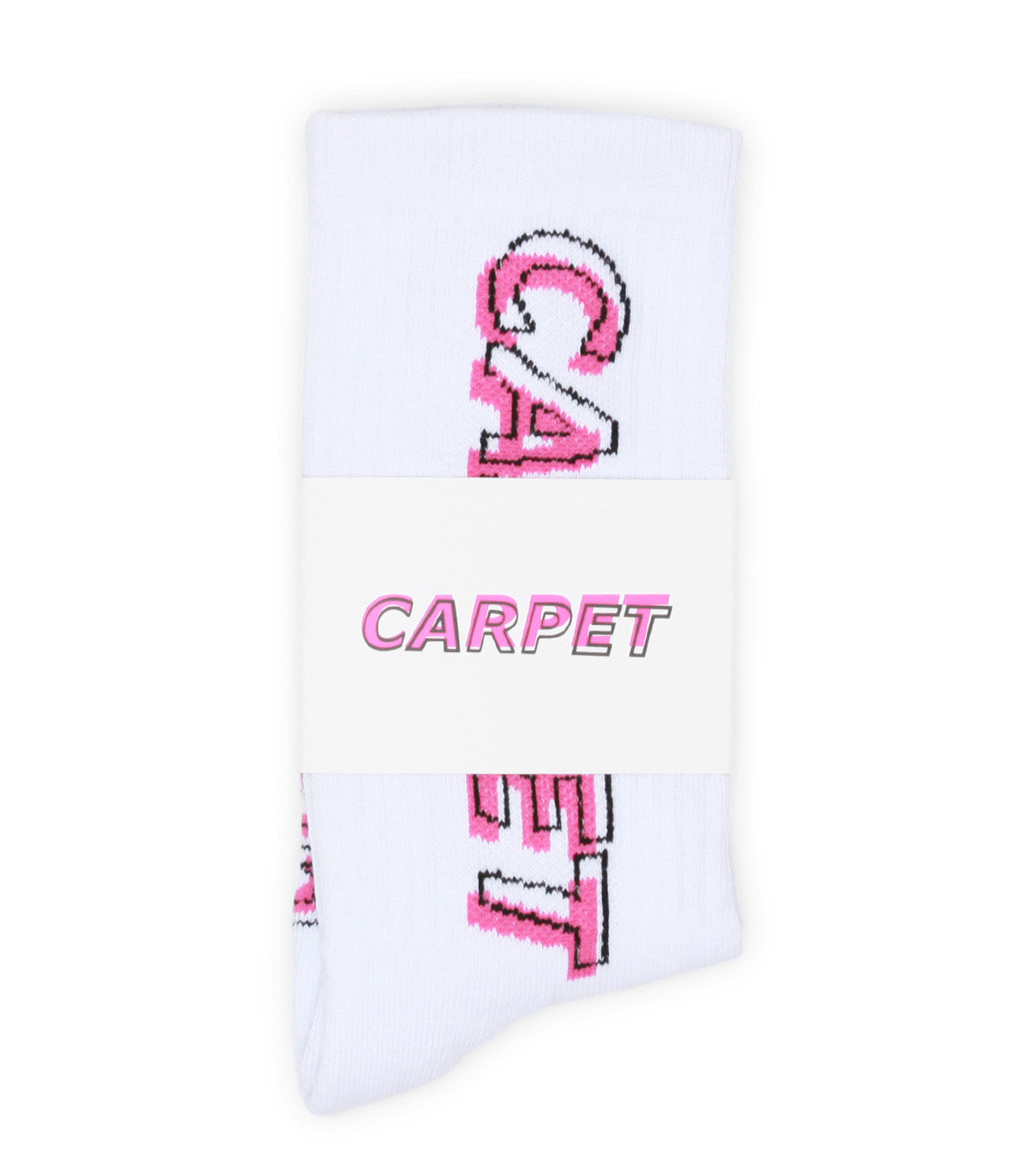 Carpet Company Misprint Metallic Pink Socks White