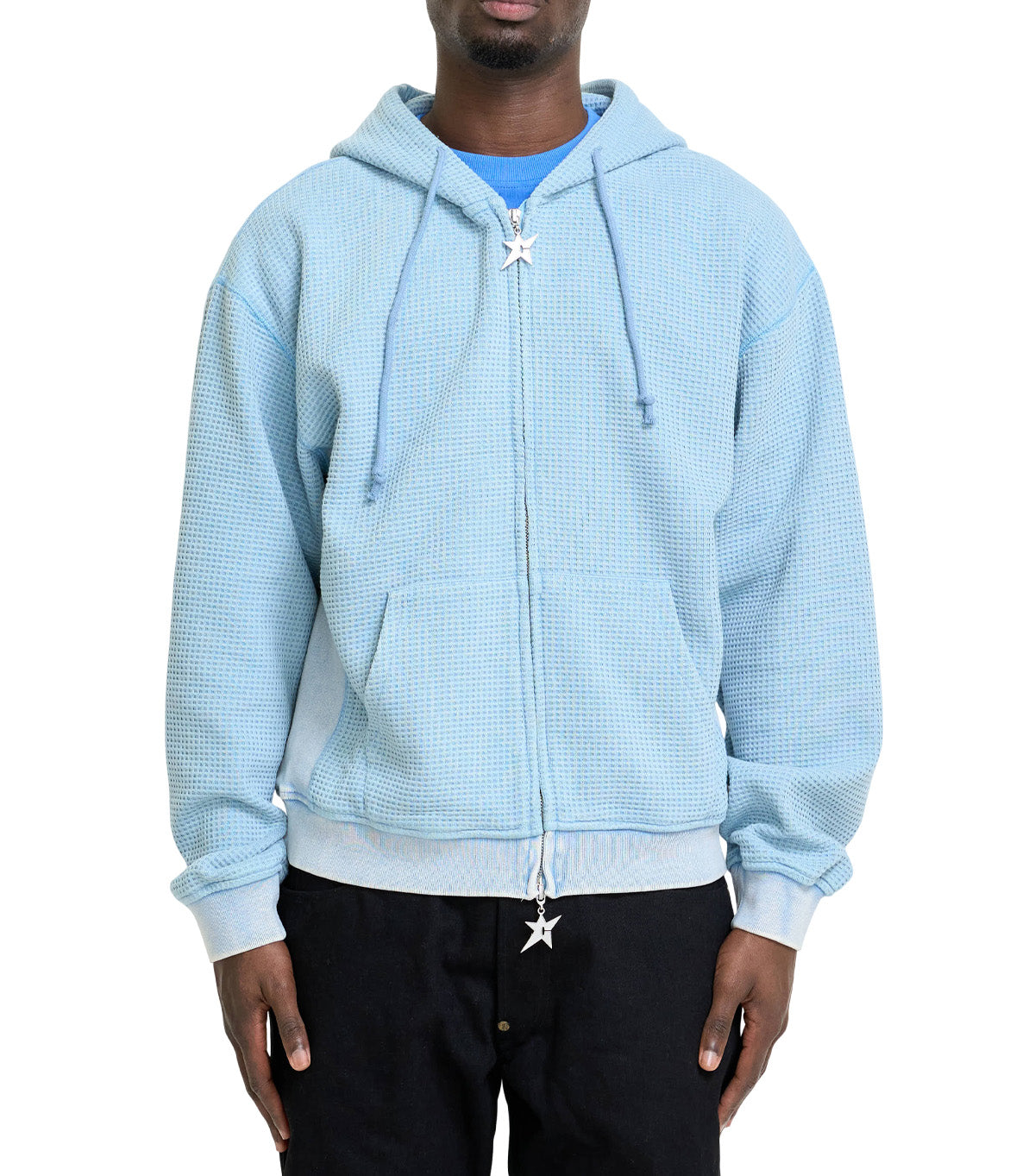 Carpet Company C-Star Double Zip Thermal Hoodie Baby Blue