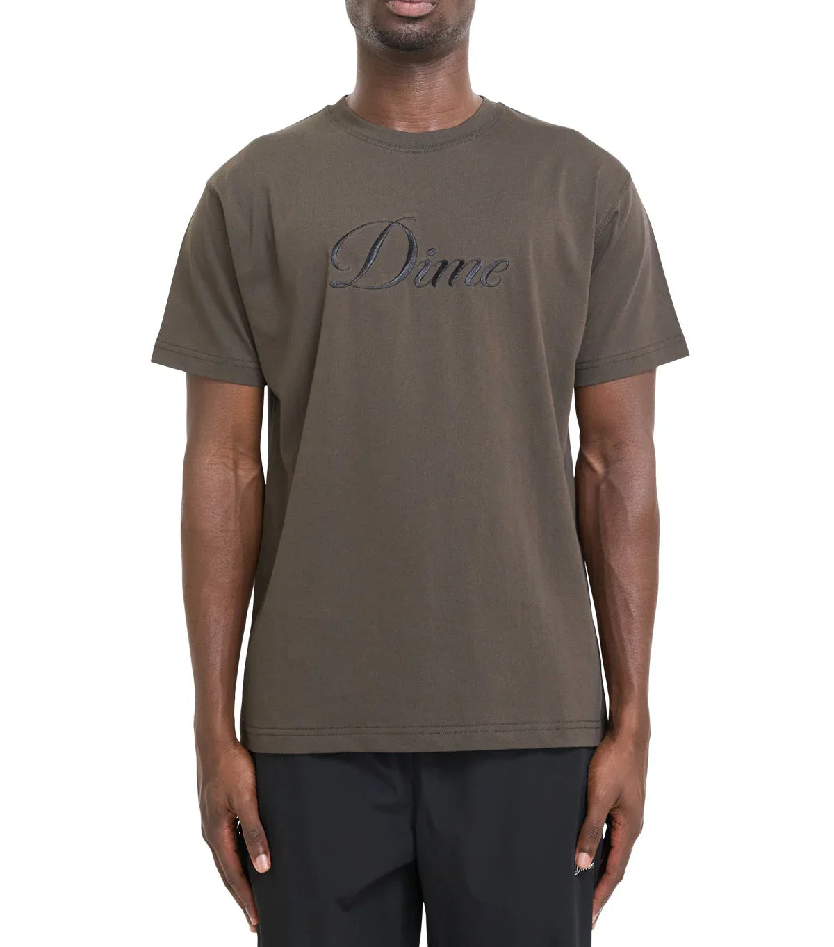 Dime Cursive T-Shirt Vintage Black