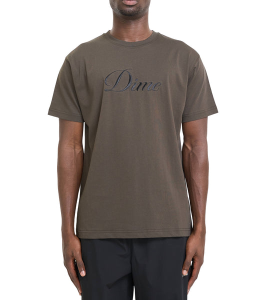 Dime Cursive T-Shirt Vintage Black