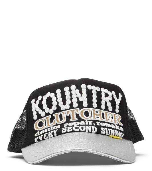 Kapital Kountry Pearl-Clutcher Silver Brim Truck Cap Black