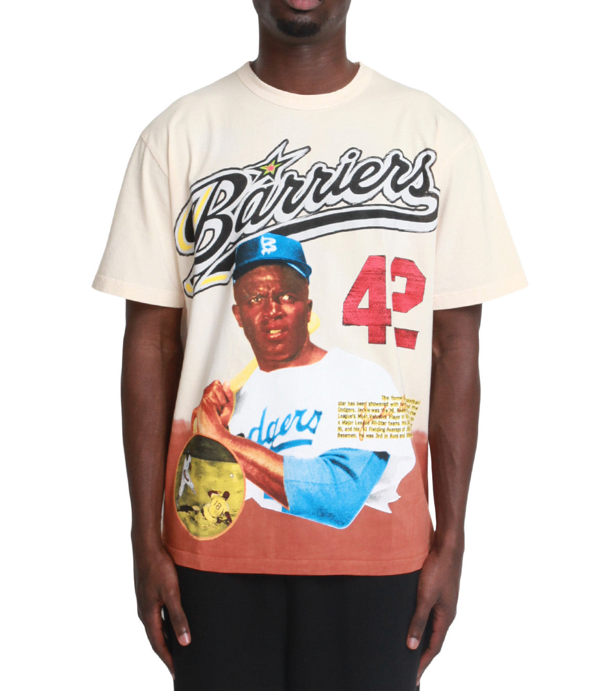 Barriers Jackie Robinson Tee Brown