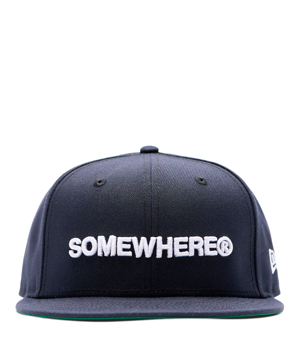 SOMEWHERE x New Era Logo Fitted Navy