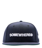 SOMEWHERE x New Era Logo Fitted Navy