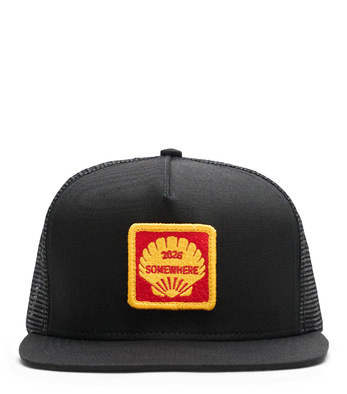 SOMEWHERE Shell Mesh Hat Black