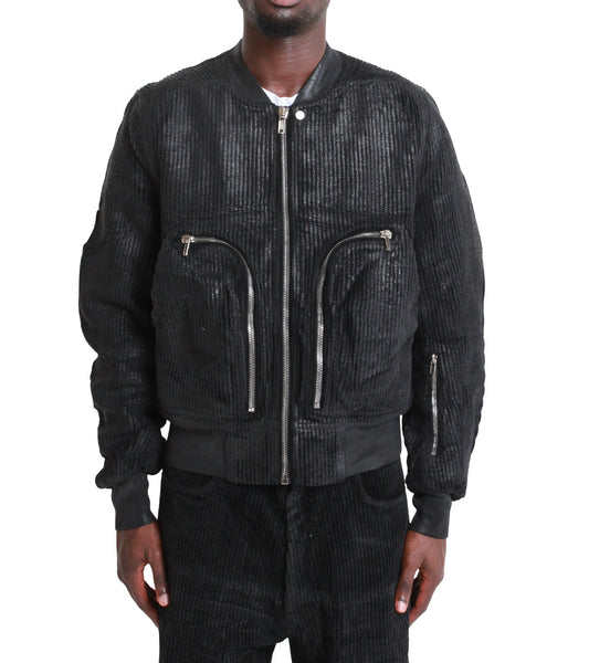 Rick Owens DRKSHDW Bauhaus Flight Bomber Jacket Black