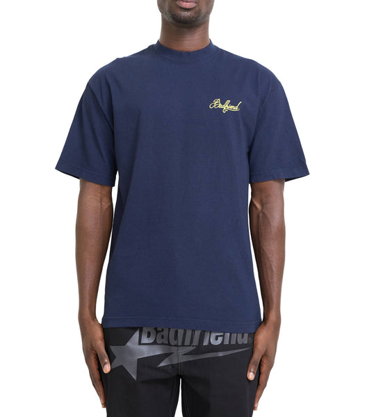 Badfriend Cursive Logo T-Shirt Navy