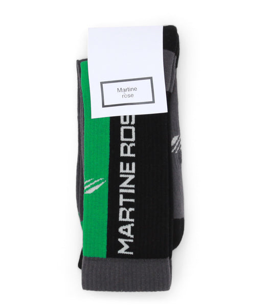 Martine Rose Sports Socks Multipack Black Green