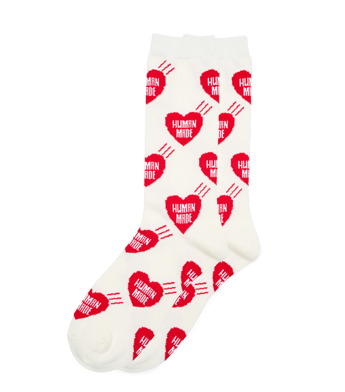 Human Made Heart Socks White