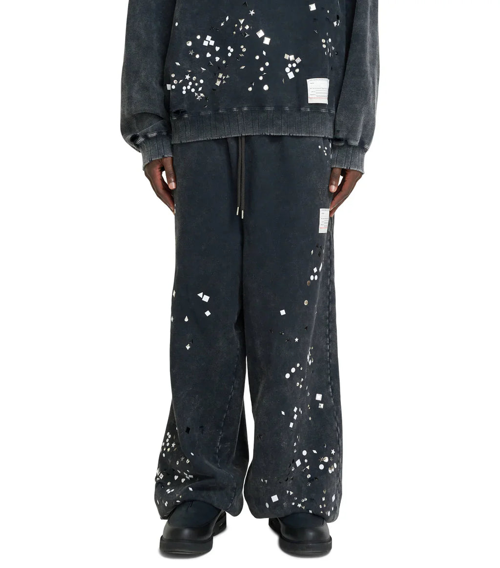 Mihara Yasuhiro Embellished Bleached Pants Black