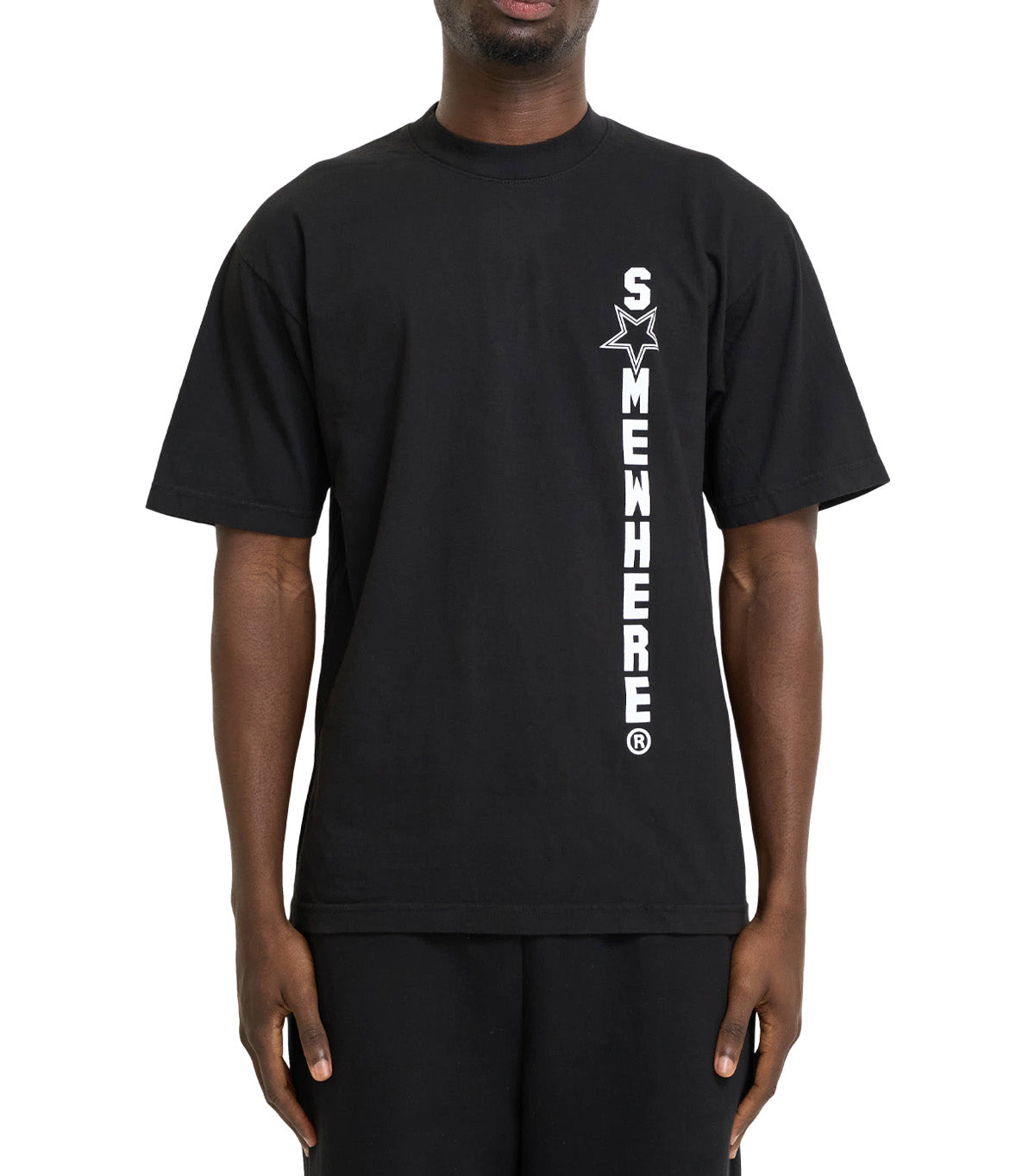 SOMEWHERE Logo Star T-Shirt Black