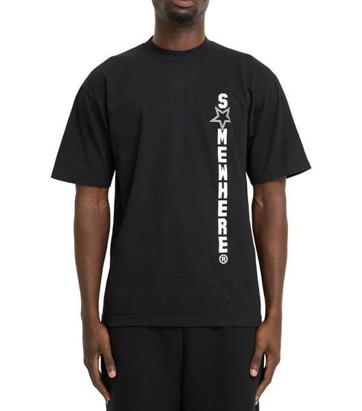 SOMEWHERE Logo Star T-Shirt Black