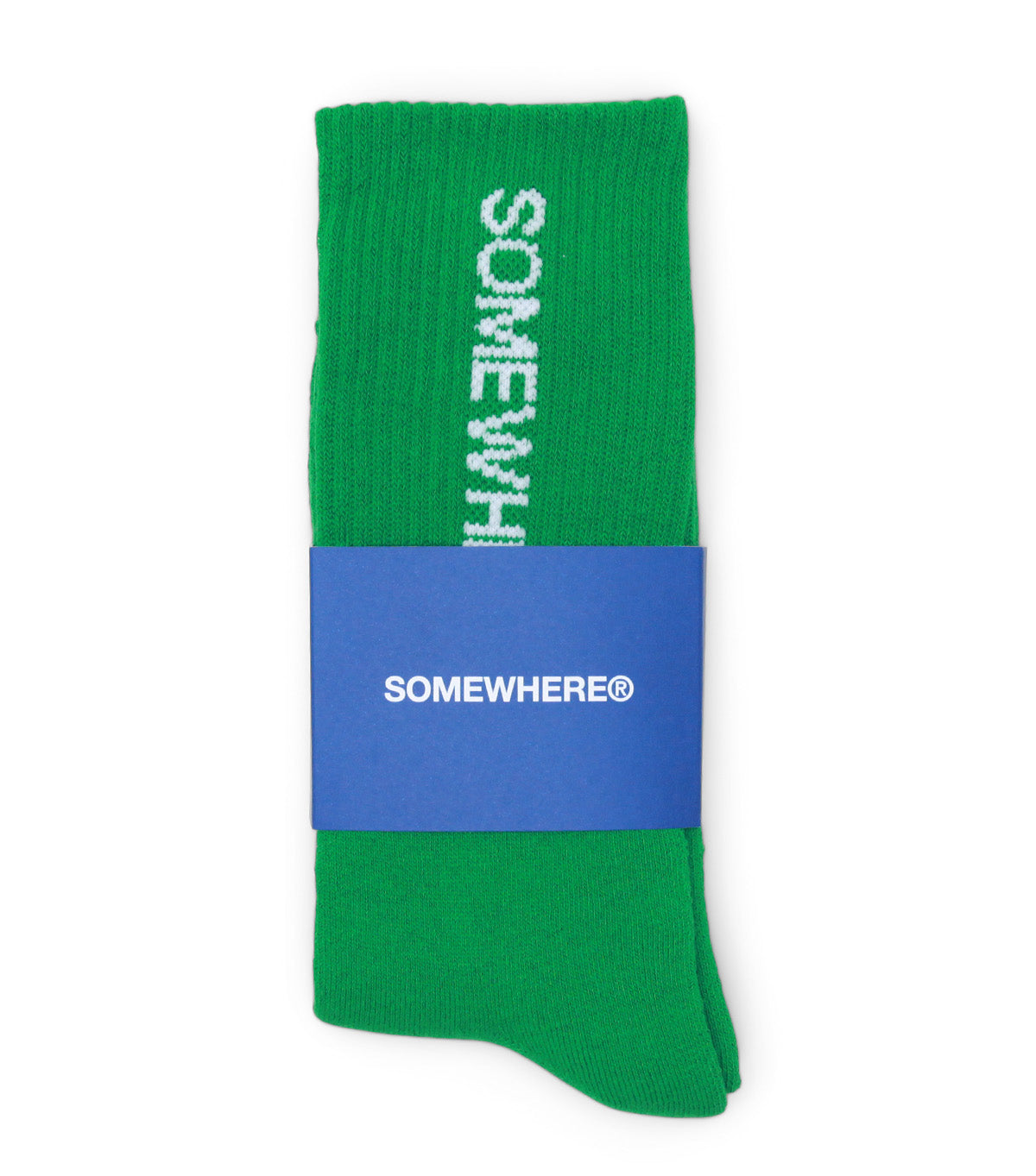 SOMEWHERE Original Crew Socks Green