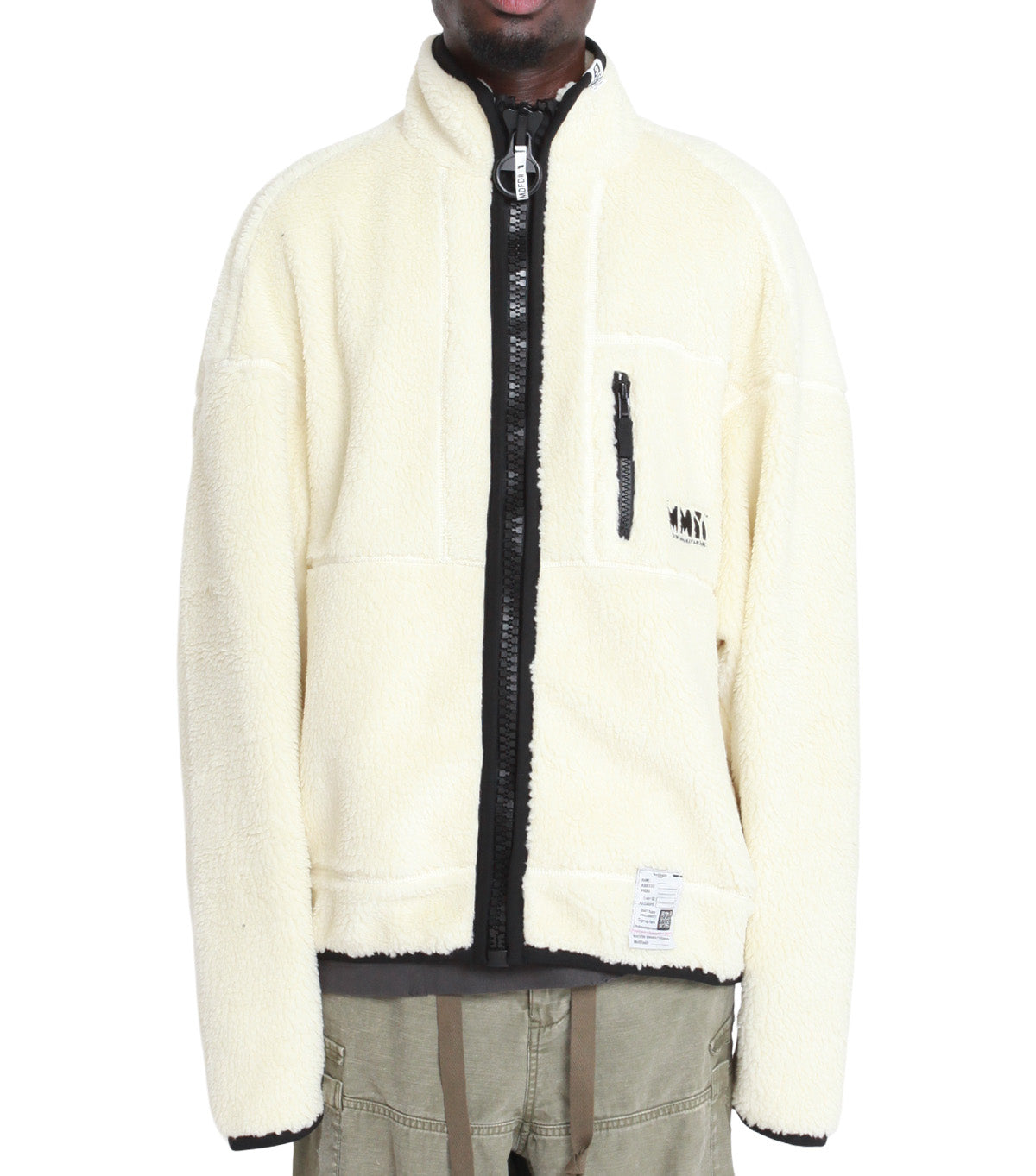 Mihara Yasuhiro Wide Back Boa Blouson White