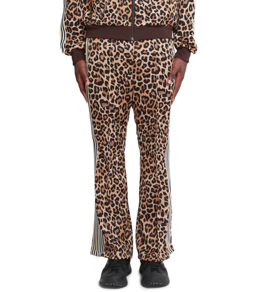 Kapital Smooth Jersey Leopard Stant Man & Woman Track Pants Brown