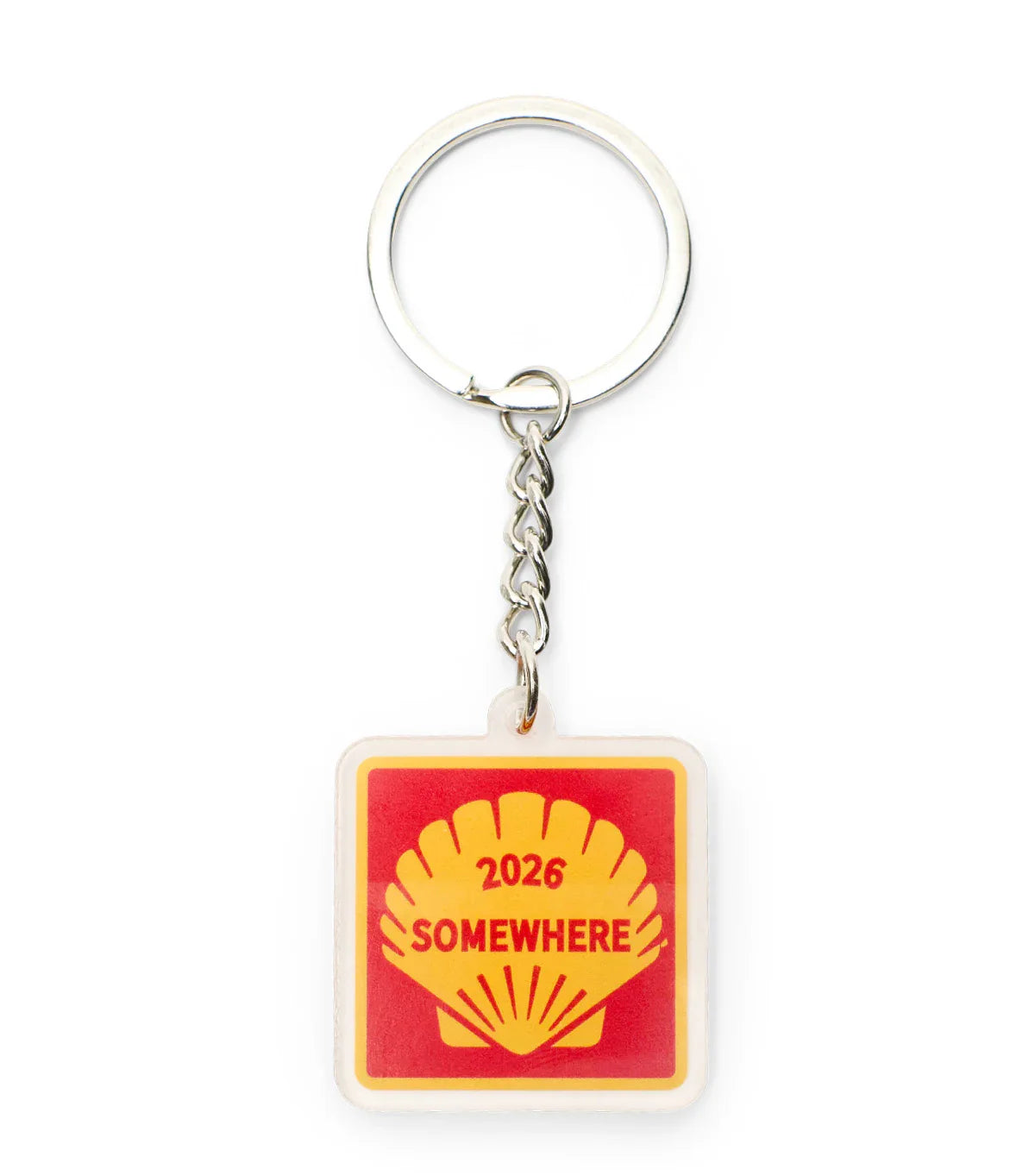 SOMEWHERE Shell Keychain
