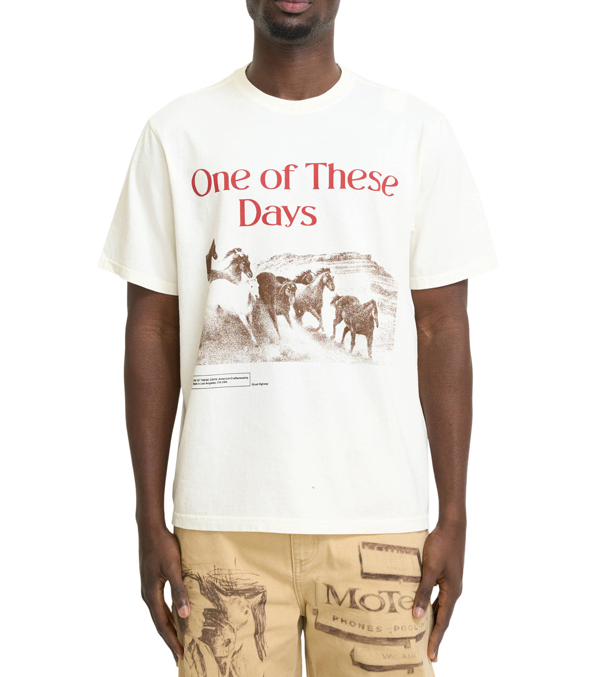 One Of These Days Glad You're Here With Me T-Shirt Bone