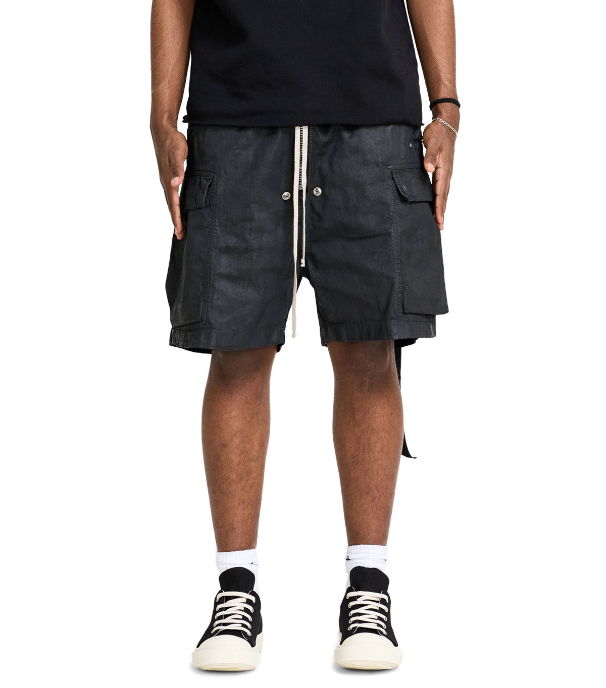 Rick Owens DRKSHDW Shorts In Denim Cargobela Shorts Black