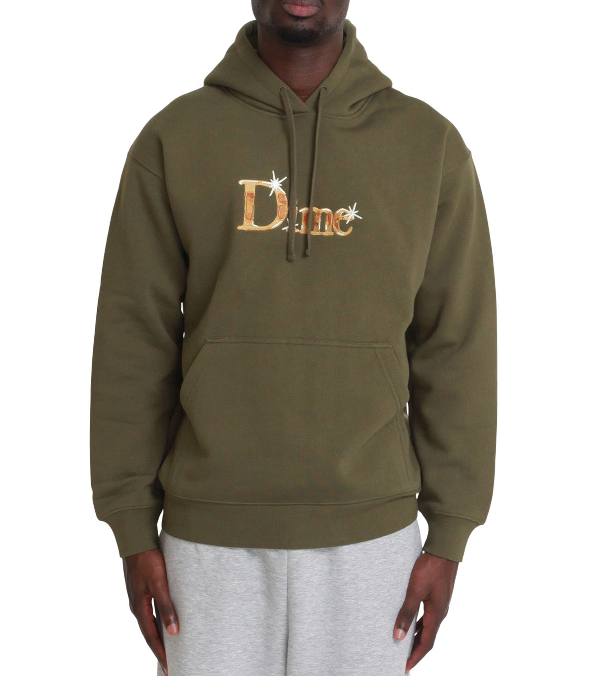 Dime Classic Shiny Hoodie Dark Olive