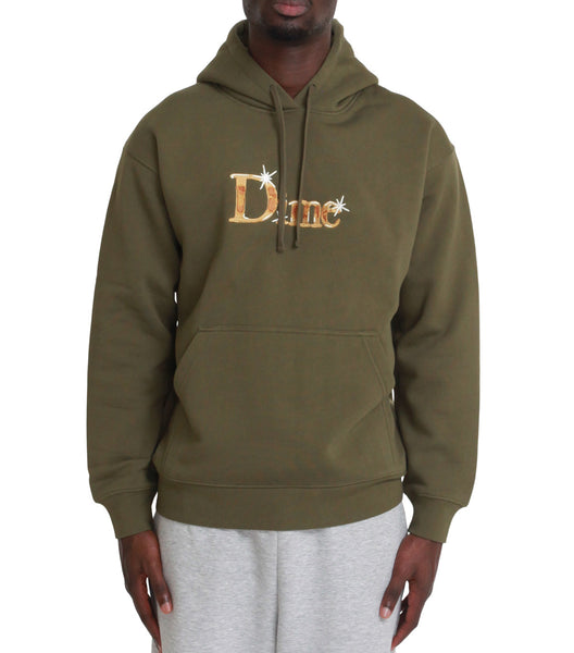 Dime Classic Shiny Hoodie Dark Olive