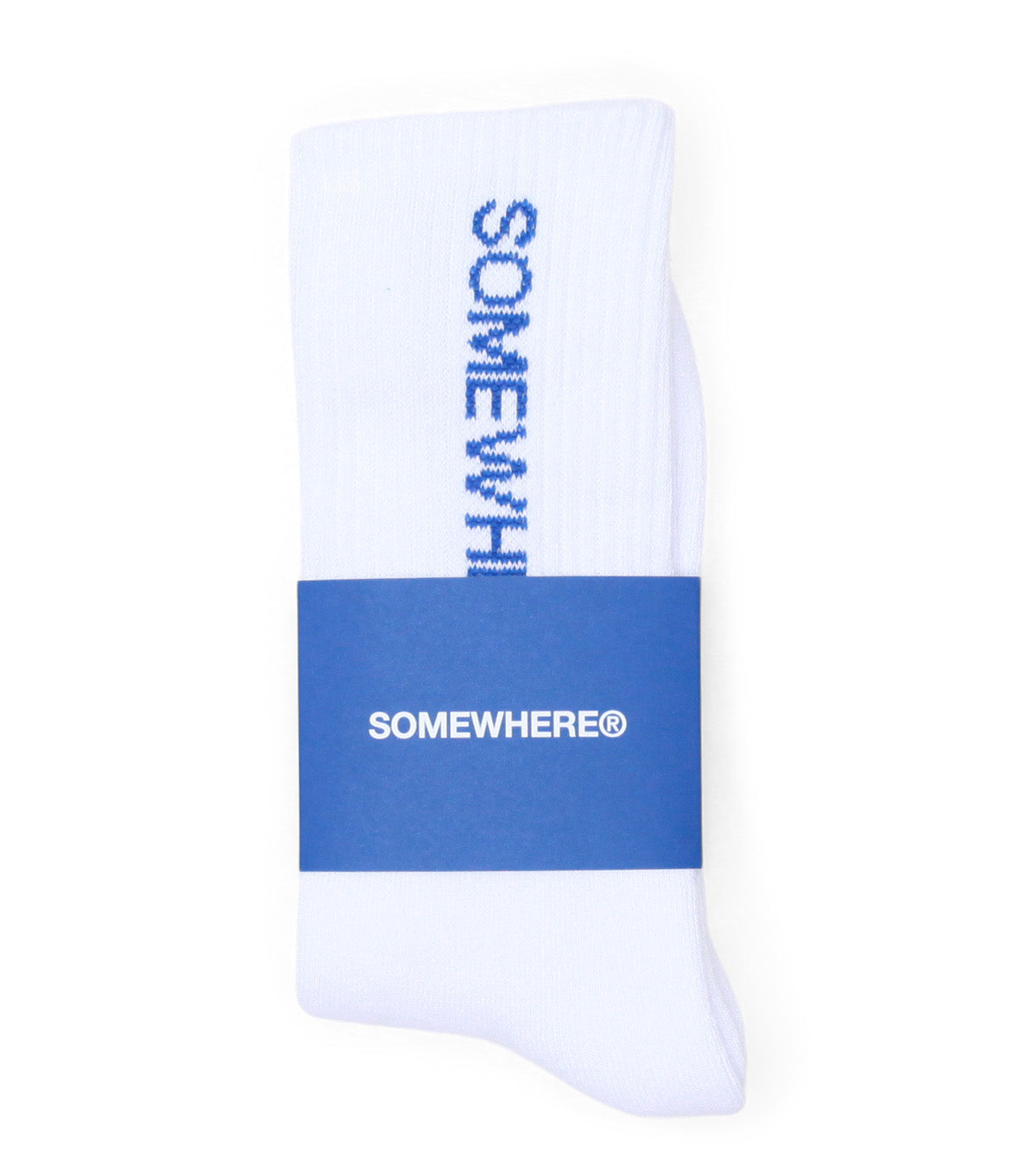 SOMEWHERE Original Crew Socks White