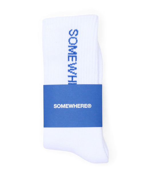 SOMEWHERE Original Crew Socks White