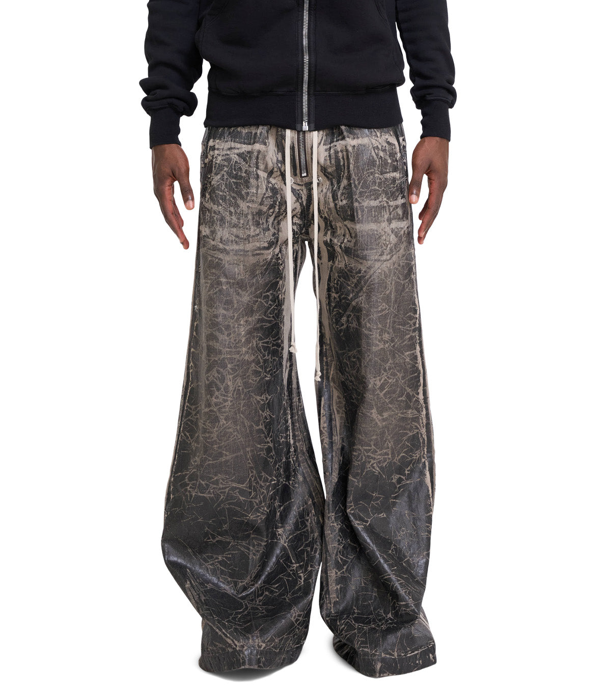 Rick Owens DRKSHDW Geth Belas Black Washed Foil