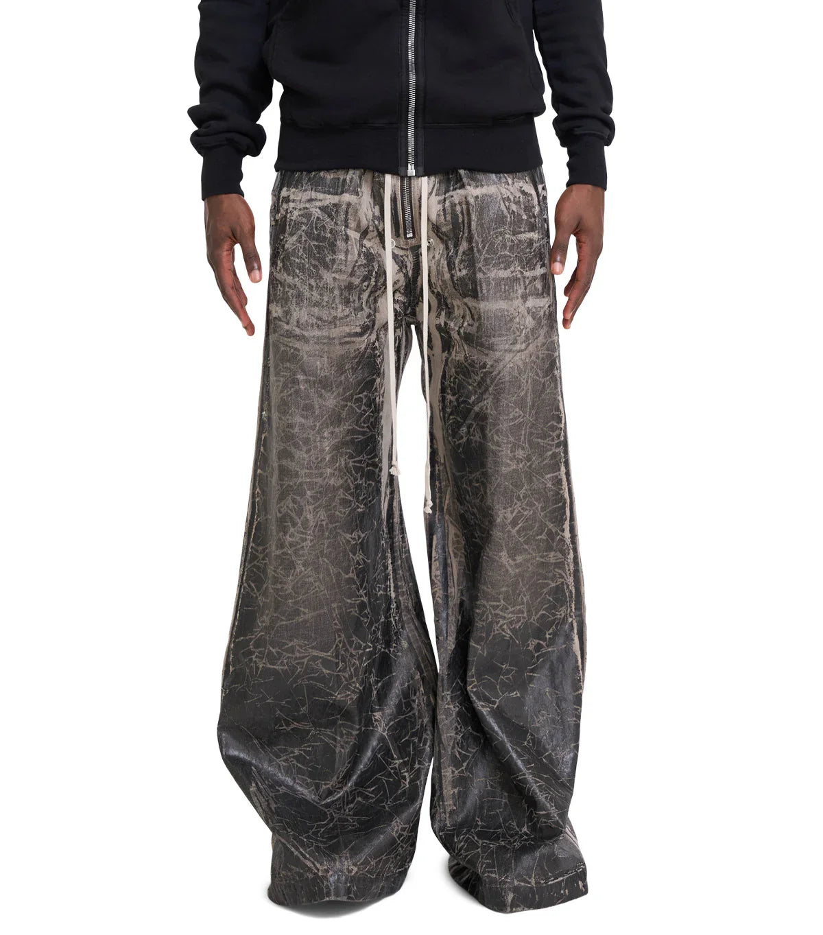Rick Owens DRKSHDW Geth Belas Black Washed Foil