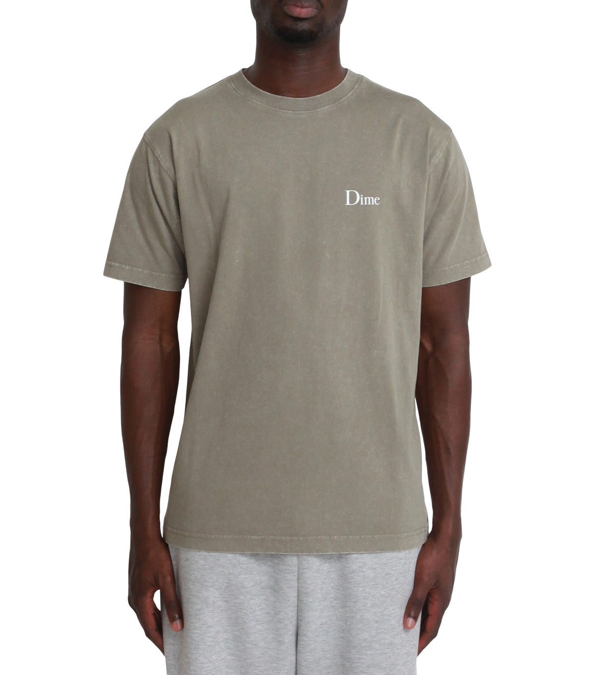 Dime Classic Small Logo T-Shirt Cemenet