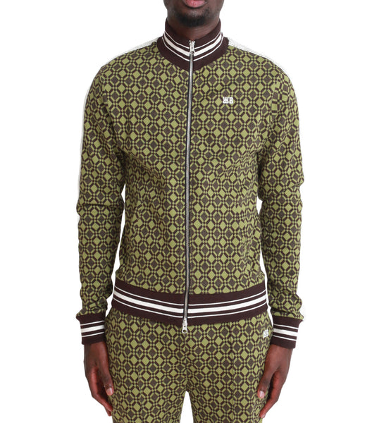 Wales Bonner Power Track Top Olive Brown