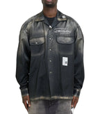Mihara Yasuhiro Faded Satin Shirt Black