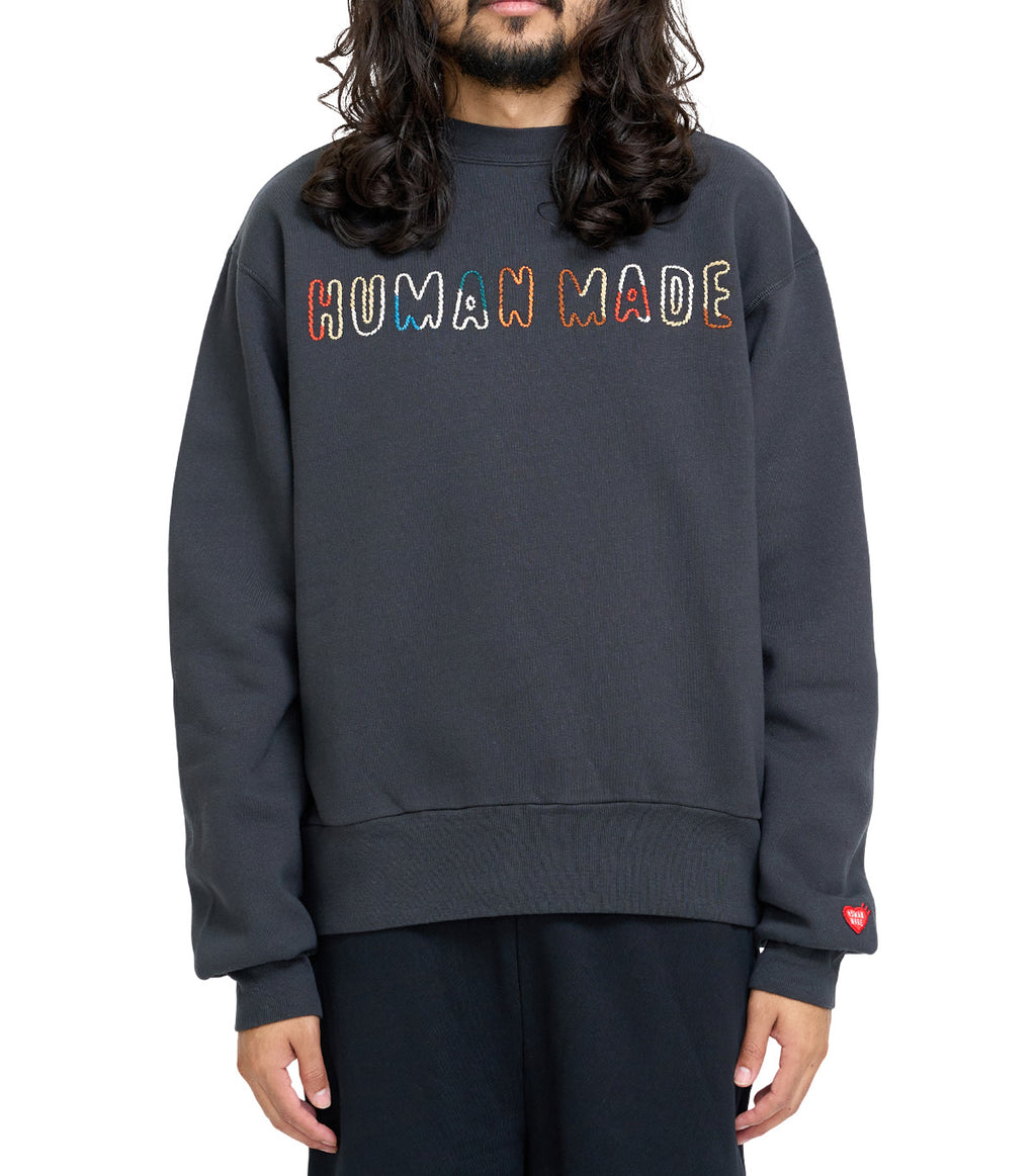 Human Made Embroidered Sweatshirt Black