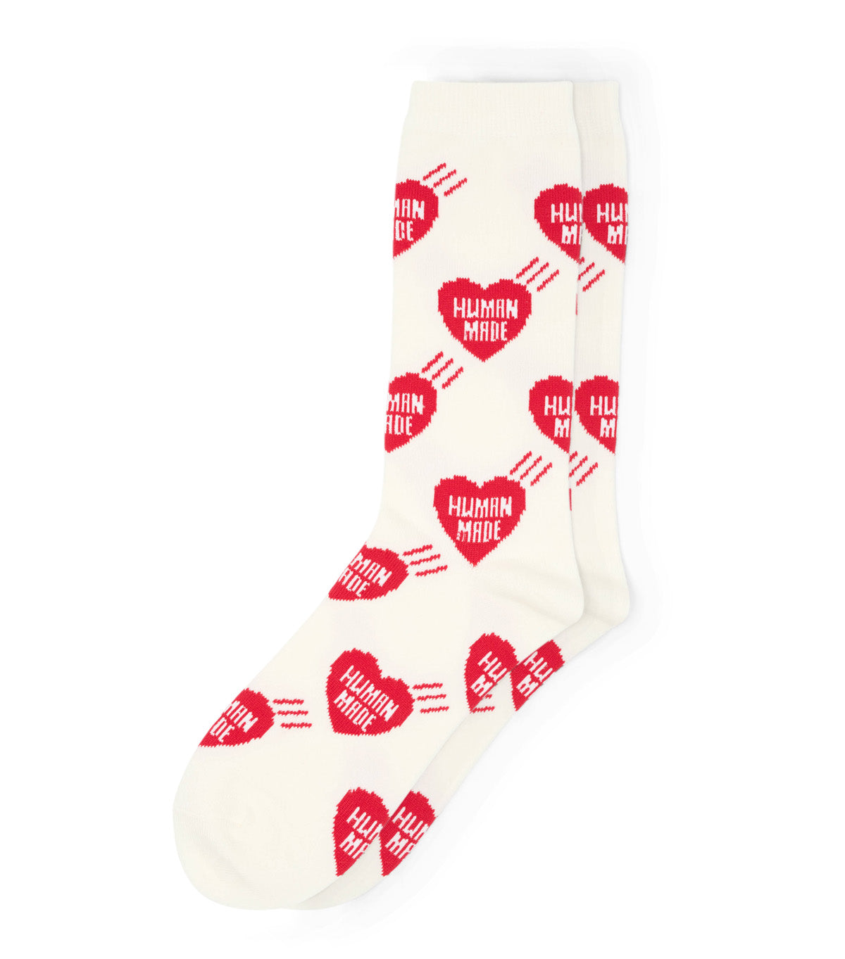 Human Made Heart Socks White