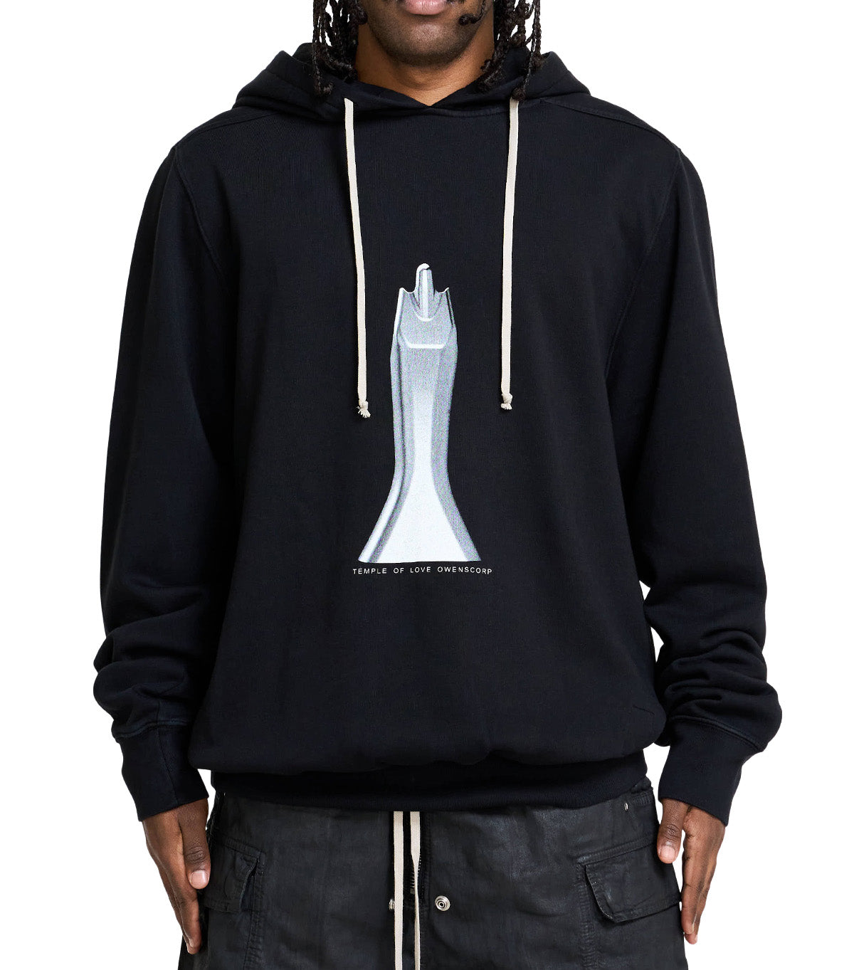 Rick Owens DRKSHDW Felpa Oversized Hoodie Black Milk