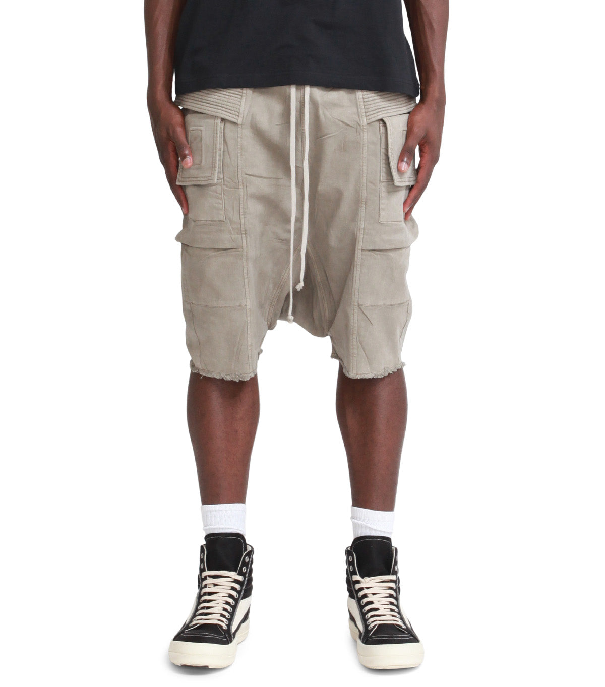 Rick Owens drop-crotch cargo shorts - Red