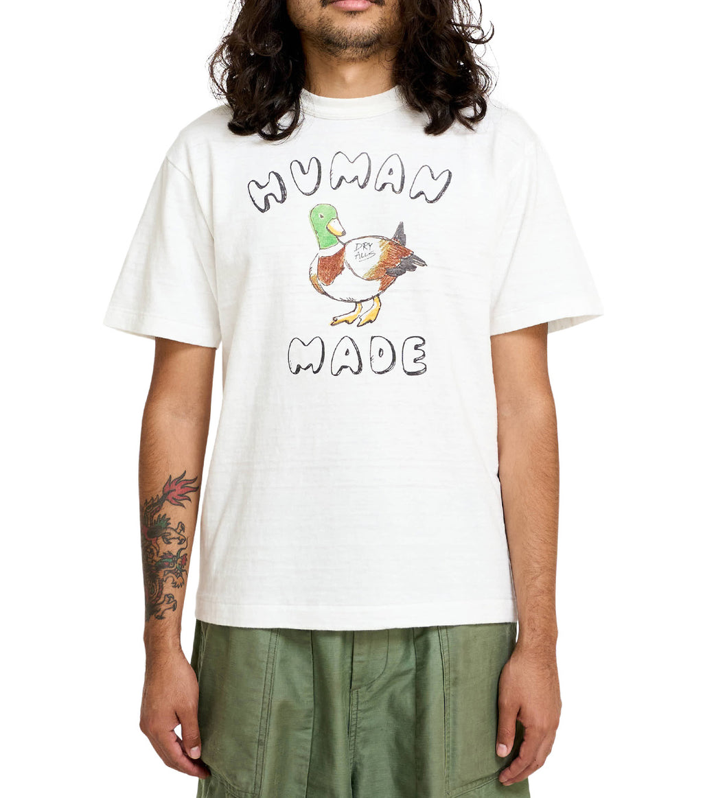 Human Made Cartoon Duck Graphic T-Shirt White