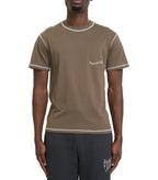 Museum of Peace & Quiet Wordmark Reverse Stitched T-Shirt Brown