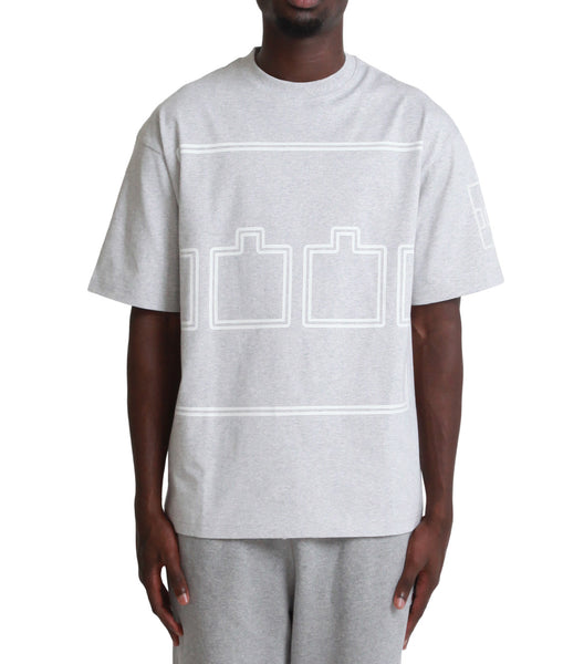 The Trilogy Tapes Logo Outline T-Shirt Grey