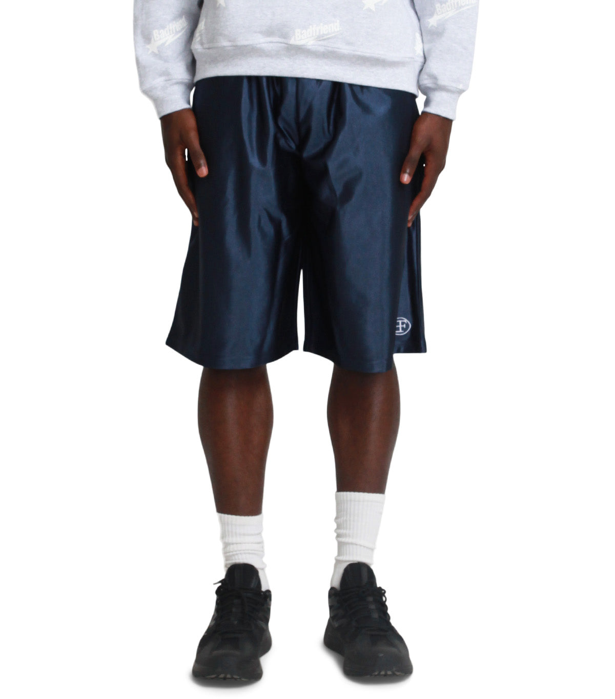 Badfriend Oval Baggee Basketball Shorts Navy