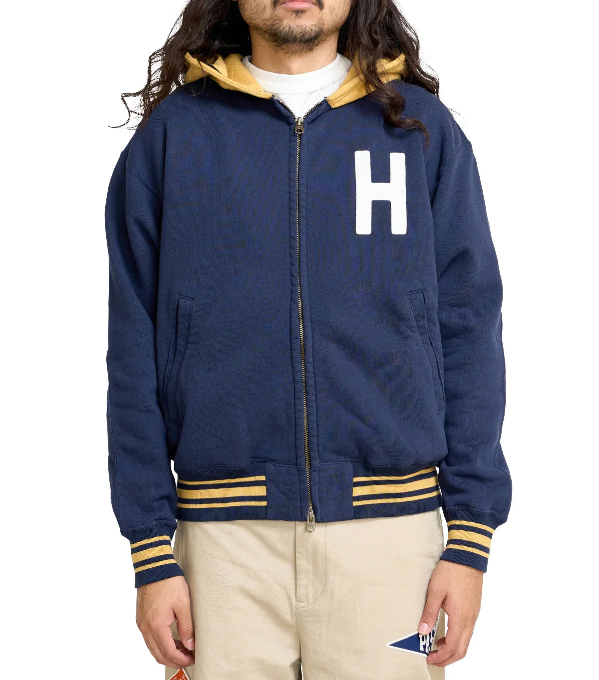 Human Made Zip-Up Hoodie Navy