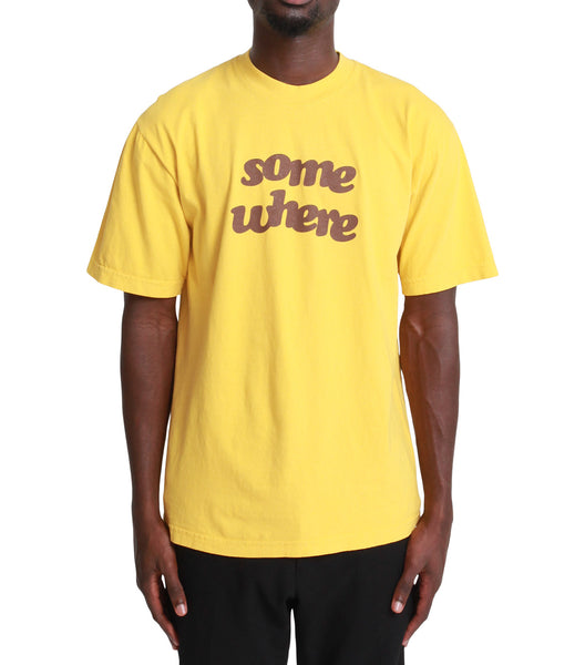 SOMEWHERE Offset T-Shirt Yellow