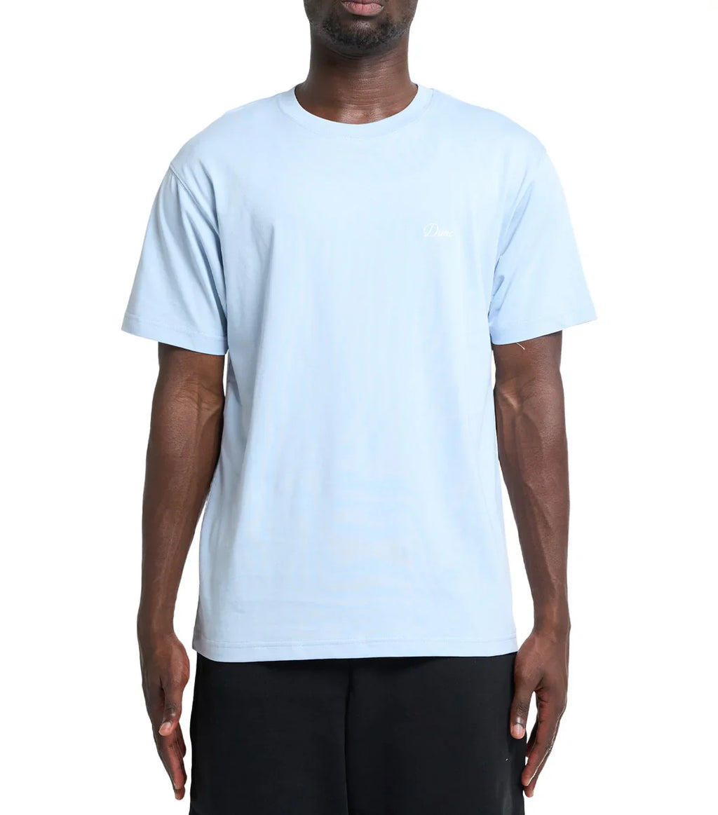 Dime Cursive Small Logo T-Shirt Blue Fog