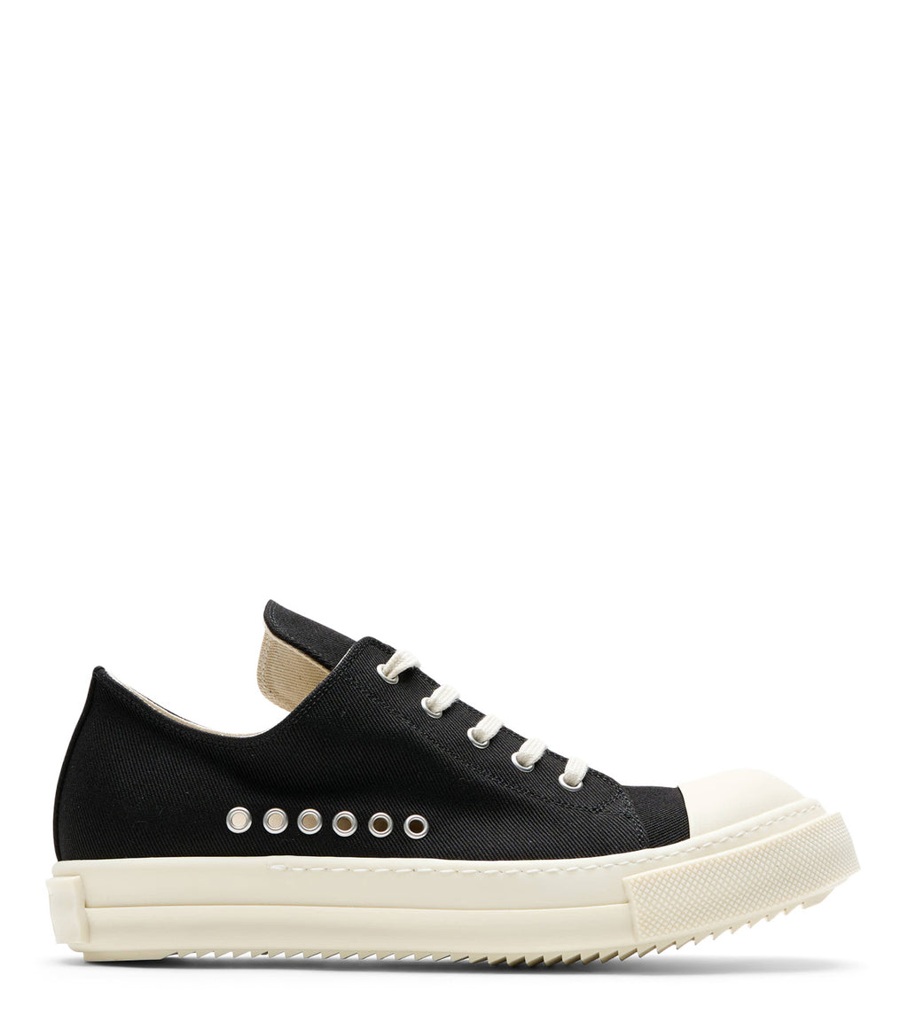 Rick Owens DRKSHDW Scarpe In Denim Extreme Low Sneaks Black Milk