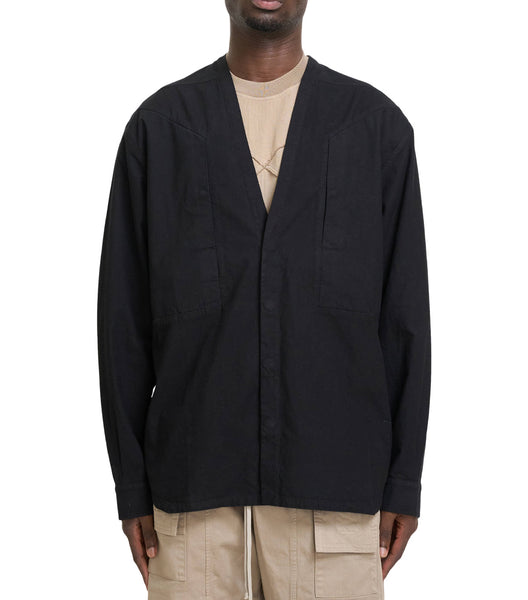 Rick Owens DRKSHDW Larry Jumbo Fogpocket Shirt Black